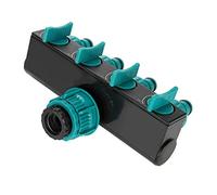 Jeffergarden Adaptador de Conector Divisor de Manguera de 4 Vías Divisor de Grifo Plástico PP 1 1 2 3 4 Pulgadas Válvulas de Cierre Conector de Manguera de Salidas para Riego de Césped de Jardín