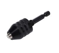 Jeffergarden Adaptador de Portabrocas, Portabrocas sin Llave de 3 Mordazas, Rango de Sujeción de 0,3-6,5 Mm, Vástago Hexagonal Eléctrico de 1/4 Pulgadas para Destornillador Inalámbrico