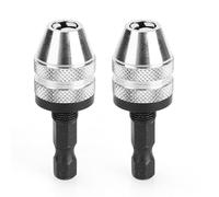 Jeffergarden Adaptador de Portabrocas sin Llave, Convertidor de Aleación de Aluminio, Vástago Hexagonal Duradero de 1/4 de Pulgada para Herramientas Eléctricas y Controladores de Impacto