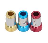 Jeffergarden Anillos de Tornillo Magnético Manga de Tornillo Magnético Soporte de 12PCS Agarre Moleteado de Aleación de Aluminio para Puntas de Destornillador Ranuradas