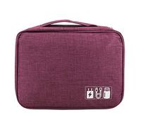 Jeffergarden Bolsa de Almacenamiento Bolsa de Almacenamiento Portátil de Nailon y Poliéster 24,5x18x10cm Organizador con Cremallera de Rejilla Múltiple para Viajes, Hogar, Armario Debajo de la Cama,
