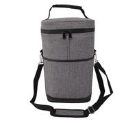 Jeffergarden Bolsa Enfriadora de Vino para 2 Botellas, Bolsa Enfriadora de Vino Portátil con de Acolchada para Viajes, Protección contra Fugas, Aislamiento Sostenible, Altamente Portátil, Fácil (GREY)