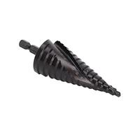 Jeffergarden Broca Escalonada Broca Escalonada HSS Taladro Escalonado Ranura en Espiral HSS Pagoda Vástago Hexagonal Escariador con Acero de Alta Velocidad M2 para Perforación de Metal Evacuación