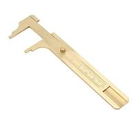 Jeffergarden Calibrador de Latón Vernier Regla de Bolsillo Medidas de Bolsillo Escalas Altas Mini Metal Mecánica Deslizante Calibrador de Latón Vernier Medidor de Doble Escala con Escalas en Mm y