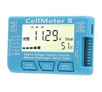 Jeffergarden Comprobador Digital de Capacidad de Batería LiPo Tester Medidor de Voltaje con Pantalla LCD Alta Precisión Resolución de 0,001 V para Baterías LiPo Li-ion LiFe NiCd NiMH 2-8S