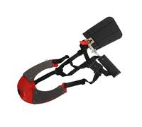 Jeffergarden Correa de Corte de Hombro Doble, Cinturón de Cortacésped de Nailon, Almohadilla de Hombro Ajustable para Desbrozadora y Motosierra, Negro y Rojo para Trabajos de Césped Jardín, Hombres