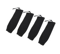 Jeffergarden Fundas para Parachoques de Barcos, Fundas para Parachoques Marinos de Tela Acrílica Negra, Paquete de 4, 3,9 X 13,8 Pulgadas, Protector de Abrasión, Protectores de Muelle de Fácil