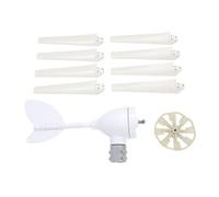 Jeffergarden Generador de Turbina Eólica de 400 W, 12 V con 8 Cuchillas de Fibra de Nailon, Molino de Viento de Imán Permanente, Kit de Controlador de Guiñada Automático de Arranque bajo de 6,6 Pies