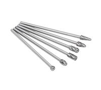 Jeffergarden Juego de 6 Fresas de Carburo, Kit de Puerto de Culata, Fresas de Acero de Tungsteno, Brocas de Alto Pulido para Moler Hierro Fundido, Aleación de Acero Al Carbono, Inoxidable con