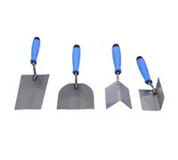 Jeffergarden Juego de Paletas para Paneles de Yeso, Kit de Paletas de Esquina TPR de Acero Inoxidable con Interiores y Exteriores y Bolsa de Almacenamiento para Paneles de Yeso, Albañilería,