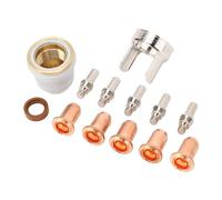 Jeffergarden Kit de Consumibles para Cortador de, 13 Piezas, Boquillas de Electrodos, Anillo Giratorio de 1,0 Mm para PT-60, IPT-60, PT-40, IPT-40, Antorcha de con Latón, Aleación de Zinc,