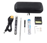 Jeffergarden Kit de Soldador con Pantalla Digital, Juego de Soldador Eléctrico de 12 V con Temperatura Ajustable, Control Inteligente, Recordatorio de Zumbador para Reparación de Electrónica