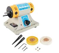 Jeffergarden Máquina Pulidora de Amoladora Eléctrica de 350W para Motor | Rodamientos de Bolas Prelubricados, Carcasa a Prueba de Polvo, Velocidad de 0-10000 Rpm, Mesa de Trabajo de 6,2x5,1x4,9