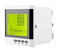 Jeffergarden Medidor de Energía Eléctrica Trifásico Multifunción Voltímetro | Alimentación Programable, LED Digital, Amperímetro Voltímetro, Buena Precisión, Gran Estabilidad, Cuatro Botones, Pantalla