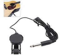 Jeffergarden Pastilla con Abrazadera, Micrófono de Contacto Piezoeléctrico de Metal ABS con Conector de Audio, Diseño de Clip Estable para Violín, Guitarra Acústica, Guitarra Folclórica, Ukelele,