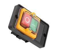 Jeffergarden Pulsador ON OFF Interruptor a Prueba de Explosiones Interruptor de Botón AC220V 380V 10A NO NC Control de Reinicio de Bloqueo Automático para Equipos Industriales y Maquinaria Textil