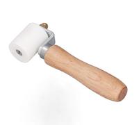 Jeffergarden Rodillo de Costura de PTFE, Alta Temperatura, 280C, Ergonómico de Madera, Rueda única, Rodamiento Doble, Membrana Impermeabilizante de PVC, Película de Lona, herramienta de