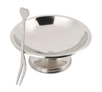 Jeffergarden Tazón de Helado de Acero Inoxidable, Taza de Postre Aislada con Tenedor, Material de Calidad Alimentaria, Apto para Lavavajillas, Retención de Calor, para Servir Ensalada de Postre