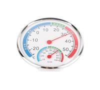 Jeffergarden Termómetro Interior Higrómetro, Medidor de Humedad ABS Probador de Temperatura 4 a 122F 10 a 100% RH Esfera de Fácil Lectura Soporte Plegable Montaje en Pared para el Hogar Oficina