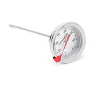 Jeffergarden Termómetro para Freír, Termómetro para Freír de Acero Inoxidable con Esfera de 2 Pulgadas, para Sartén de Aceite de 122 °F a 572 °F, Sonda de 5,9 Pulgadas o 11,8, para Dulces (30