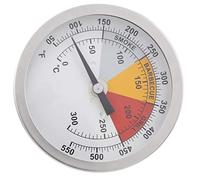 Jeffergarden Termómetro para Parrilla Medidor de Temperatura del Horno de Acero Inoxidable Termómetro para Barbacoa con Dial de 50 a 550 F con Calibre de 3,3 Pulgadas Soporte de Vástago NPT de 1 2
