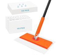 JEHONN Mopa de Limieza Suelos para Swiffer, Trapeador Limpiar Azulejos y Paredes, 10 Paños Barrer En Seco, 10 Recambios Fregona Húmeda para Cocina Pared Ventana