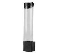 Jelquix Dispensador de Vasos de Papel para 60-80 Tazas con Botón de un Toque para Servir y Organizar Fácilmente, Plástico ABS y PC Duradero, Ideal para el Hogar la Oficina (Black)