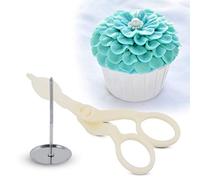 Jelquix Tijeras Plásticas para Flores con Diseño Ergonómico para Decoración de Pasteles en Pastelerías, Plástico de Calidad Alimentaria