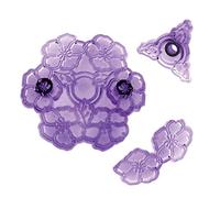 JEM 108SD005 Briar Rose Cutwork-Juego de 3 cortadores para Bordar, plástico, Blanco