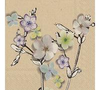 Jen - primavera floral de papel IHR almuerzo en 20 unidades 3 capas servilletas de papel 33 cm cuadrado