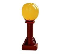 Jenivaint Farola en Miniatura Resistente (Calabaza) | Mini farola de pilar marrón con pantalla amarilla Robusto jardín de hadas de 1,4 pulgadas Aficionados al jardín de hadas