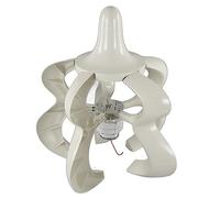 Jenivaint Turbina Aerogeneradora de 12V 24V, Fibra de Nailon de Eje Vertical de 5 Palas con Controlador, para Híbrido Marino Doméstico (300W)