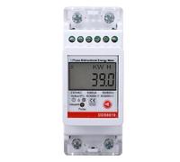 Jenngaoo Single Phase Energy Meter, Medidor de Energía Eléctrica Bidireccional 2P DIN Rail KWh con AC230V 5A para Monitoreo de Energía Solar y Batería