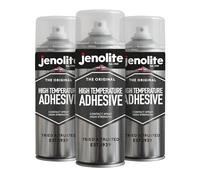 JENOLITE Spray adhesivo de alta temperatura | HASTA 80°C | 3x400ml | Adhesivo de contacto multiusos | Secado rápido, unión fuerte | Adecuado para la mayoría de materiales y superficies