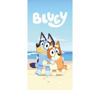Jerry Fabrics Bluey Bingo - Toalla de playa para niños, toalla de baño para niños, regalo de 70 x 140 cm, color azul