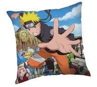 Jerry Fabrics Cojín decorativo para niños Naruto de 40 x 40 cm con relleno de microfibra suave y funda de almohada de poliéster suave. Impresión a doble cara de alta calidad. Cojín de peluche regalo