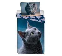 Jerry Fabrics Juego de cama Cat Dark de 140 x 200 cm, 70 x 90 cm