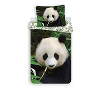 Jerry fabrics - Juego de Funda nórdica Reversible (140 x 200 cm, 100% algodón), diseño de Panda