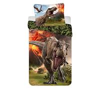 Jerry Fabrics Juego de cama Jurassic World Volcano - 140 x 200 cm y 70 x 90 cm - 100% algodón