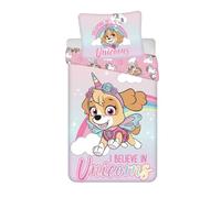 Jerry Fabrics PAW Patrol Ropa de cama infantil I Believe in Unicorns - Skye Unicornio Nube Arco Iris Funda Nórdica 140x200 + Almohada 70x90 cm 100% Algodón