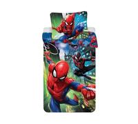 Jerry Fabrics – Ropa de cama infantil con cremallera Spiderman, algodón multicolor 200×140×0,5 cm