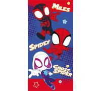 Jerry Fabrics Spidey y Sus Amigos - Toalla de Playa y baño 70 x 140 cm, Ligera, 100% algodón, Seca rápida y Colorida