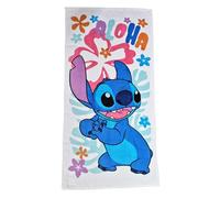 Jerry Fabrics Toalla infantil, toalla de baño, toalla de playa, toalla de ducha para niñas y niños, 100% algodón, 70 x 140 cm, Stitch
