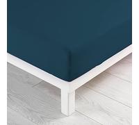 Jersey Uni Jersy - Funda para 1 Persona, 90 x 190 cm, Color Azul