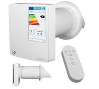 JESSP Eco Smart DZ - Sistema de ventilación, control de humedad, 97% recuperación de calor, F7 filtro, 160 mm diámetro, 60 m³/h, silencioso, 11,2 dB