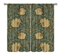 JESTRONRY Cortinas Florales Vintage para Sala de Estar, Cortinas de Dormitorio, Cortinas Opacas Estilo Arte William Morris para decoración del hogar, Juego de 2 Paneles de 52 x 84 Pulgadas de Ancho
