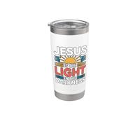 Jesus Is The Light In The Darkness Vaso térmico de acero inoxidable de doble pared