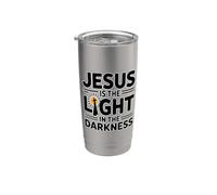 Jesus Is The Light In The Darkness Vaso térmico de acero inoxidable de doble pared
