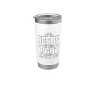 Jesus Is The Light In The Darkness Vaso térmico de acero inoxidable de doble pared