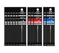 三菱鉛筆 Jet Stream Prime - Recambio para bolígrafo de tinta SXR - 200-07/0,7 mm, juego de 10 unidades (negro, rojo, azul)